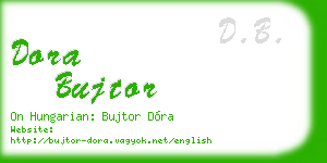 dora bujtor business card